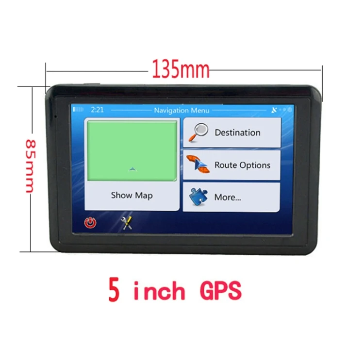 Оптовая продажа Q5 автомобиля 5 дюймов HD TFT сенсорный экран GPS навигатор Поддержка TF-карты/MP3/FM