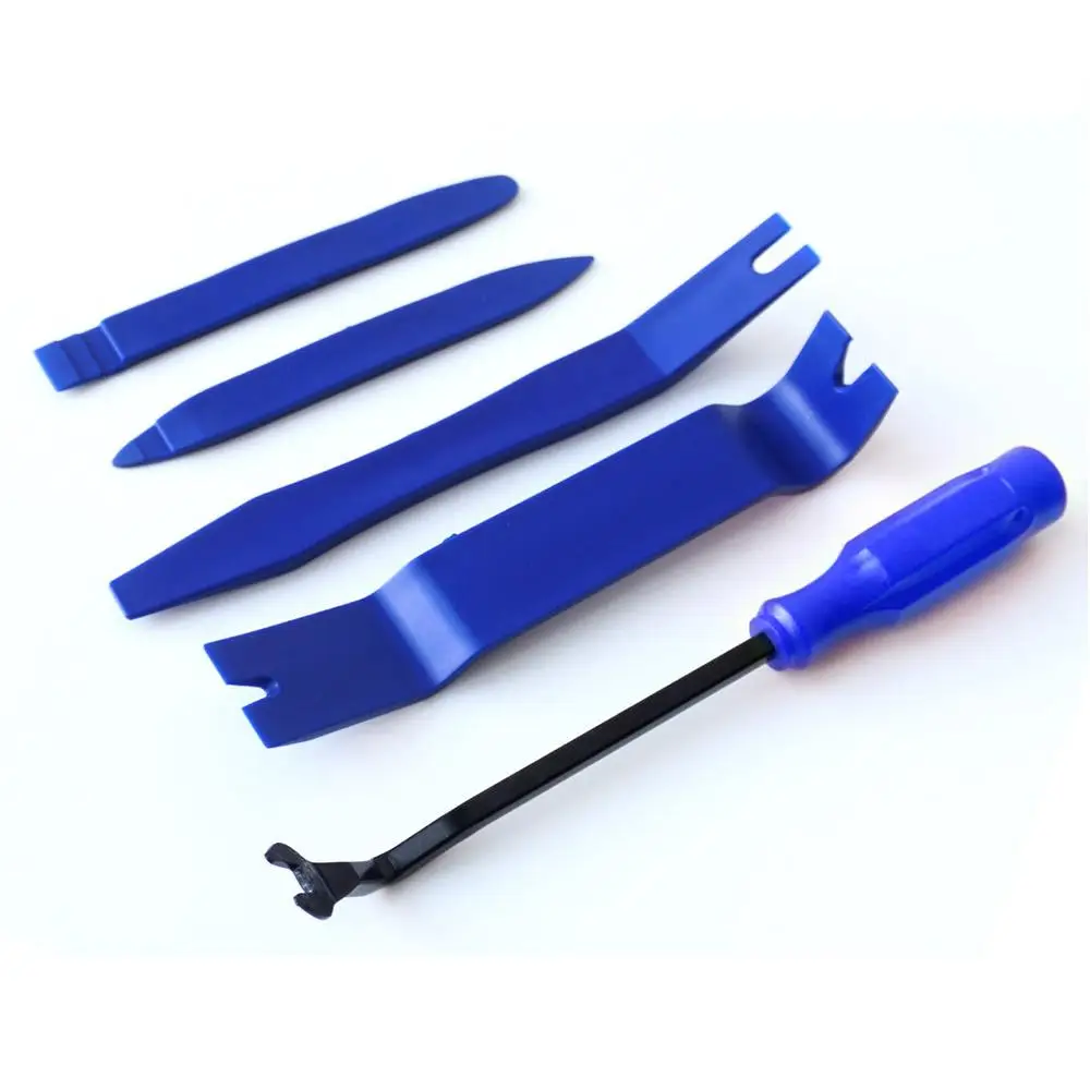 5pcs/set Car Removal Tools Automobile Nail Puller Radio Audio Panel Door Repairing Clip Trim Removal Pry Repair Plastic Tool