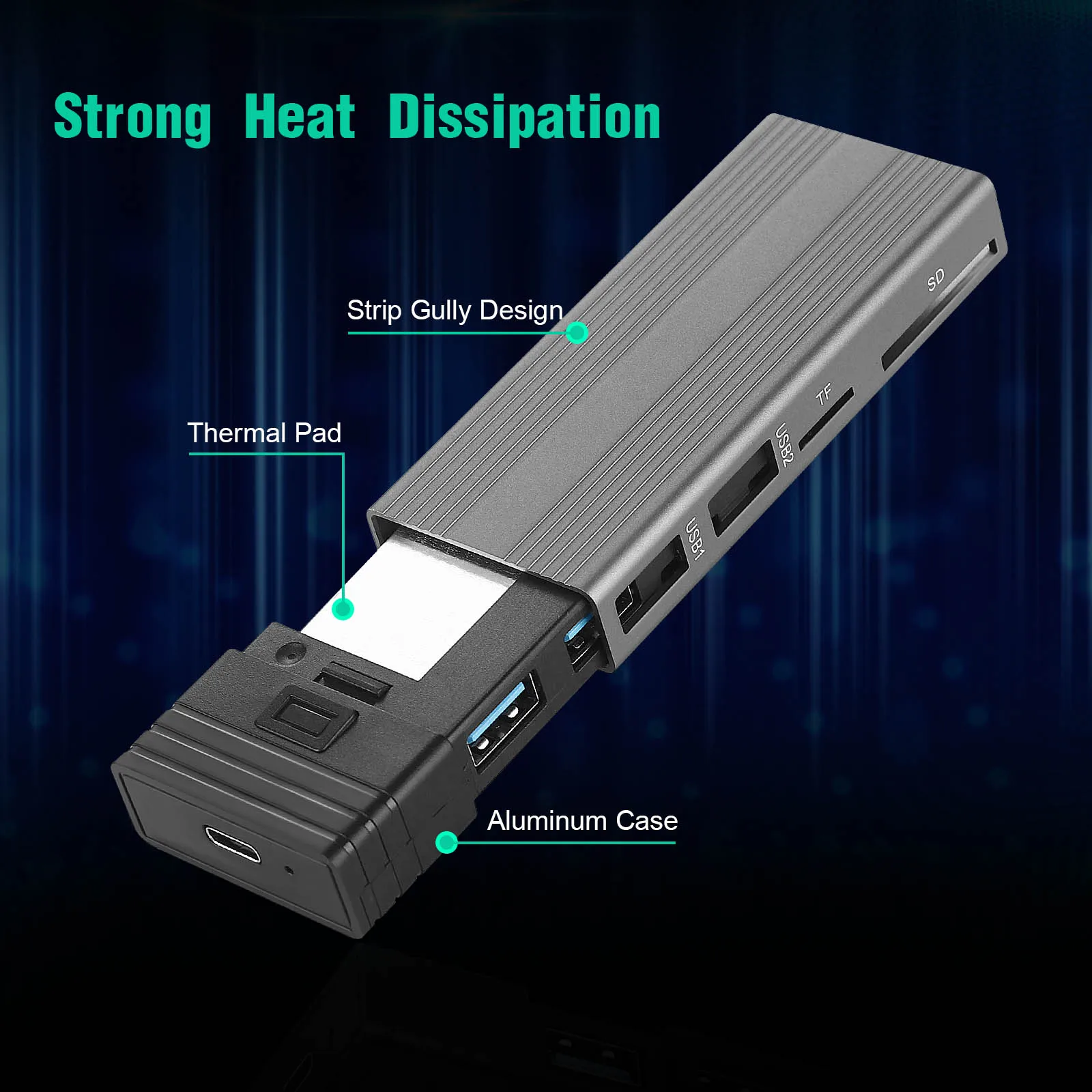 M.2 Ssd Reader Ngff To Usb 3.0 External Ssd Enclosure Case Sata Based Key B Solid State Drive Adapter For 2280 2260 2242 2230