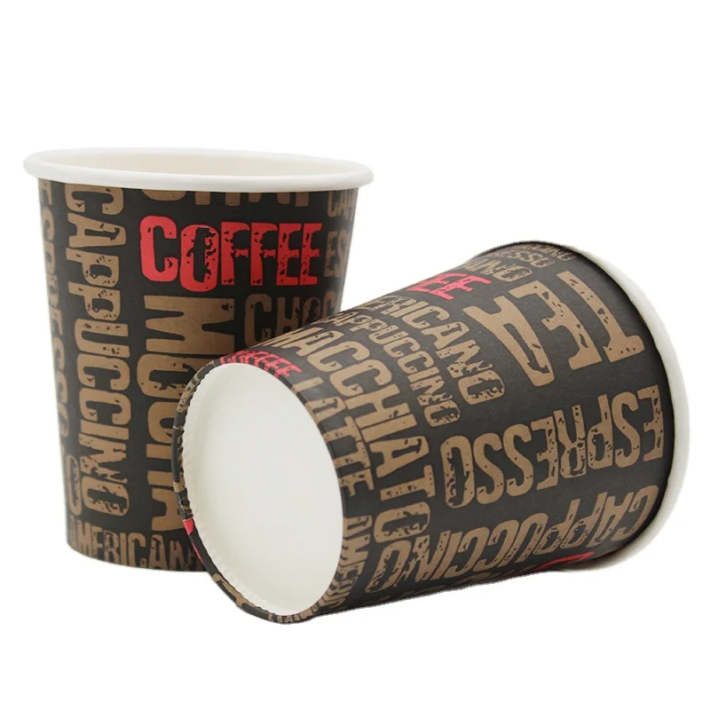 Biodegradable Custom Logo Coffee 8oz Disposable Cup Paper Manufacturers