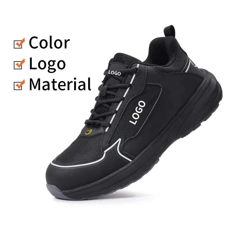 LAnoudun ESD Antistatic safety boots Sports style lightweight EVA outsole steel toe safety boots for men