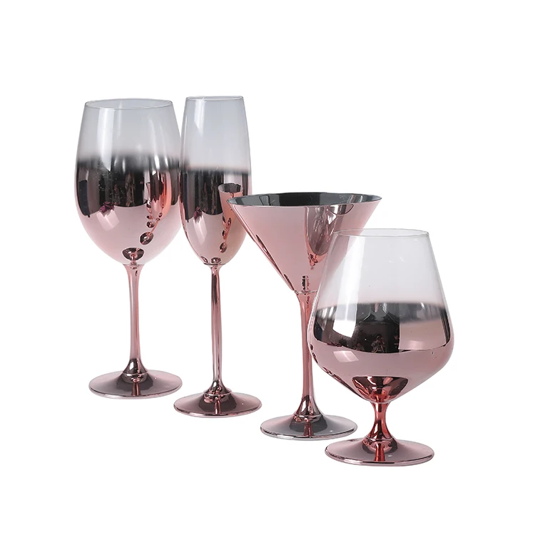 Lead colored goblet glass cup stemless wine champagne glass colored wine glasses cup