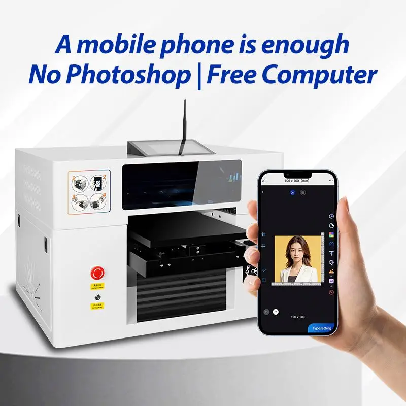 Easy To Operate Smart UV Printer Multifunction Support H5 Mobile App Wifi Bluetooth