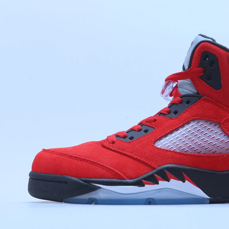 New Trendy Genuine Leather Shoes High AJ5 Basketball Sneakers Running OW Oregon Ducks Bluebird Mens Trainers Air Jordaneliedlys