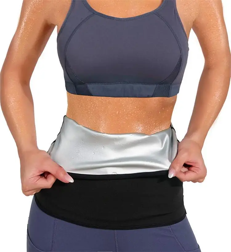 ion coating Sauna Sweat Girdle Slimming Belly Reducing Shaper Tummy Workout Waist Trainer Body Shaper Belt