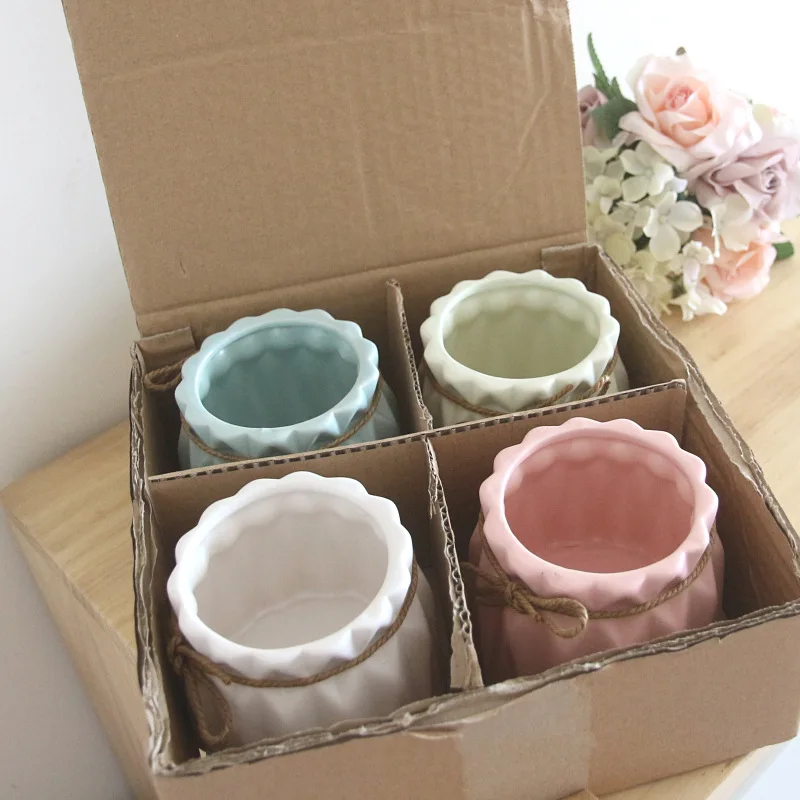 Ceramic Flowerpot Indoor Decoration Wholesale Small Mini Ceramic Flower Pot