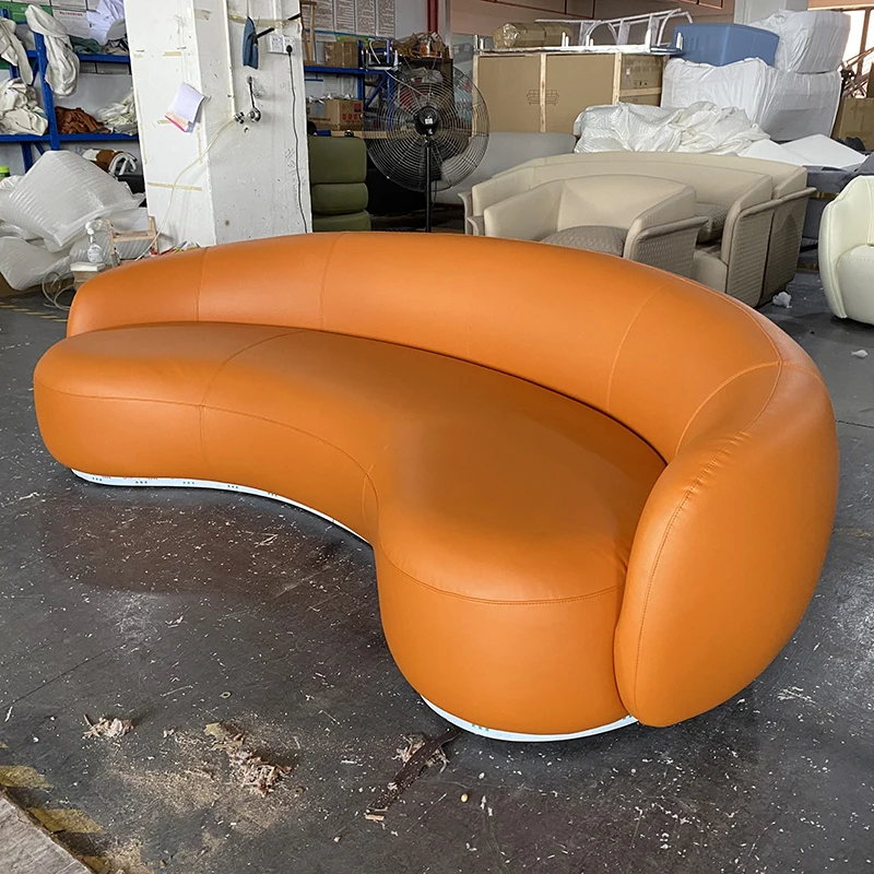 Wholesale price cheap salon living room furniture sets new design U shape soft fabric sofa set furniture