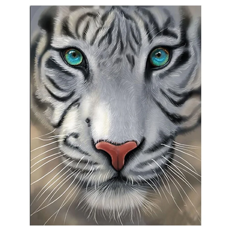 New products wholesale DIY full Square Or Round Drill 5D Diamond Painting Animals Tiger 30*40CM For Living Room Decor