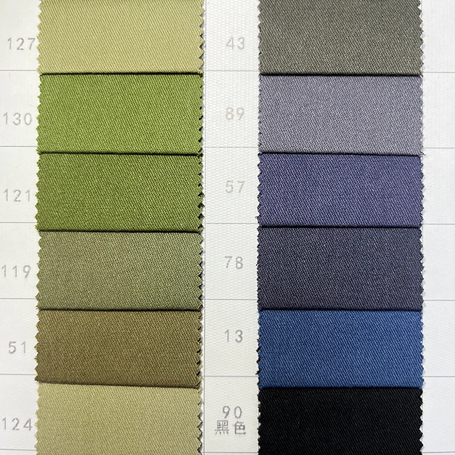 Wholesale plain-dyed 32*16 wash 190gsm twill 100 % cotton fabric for pants