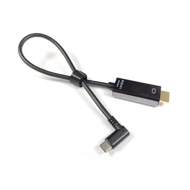 Hd Video Audio 4k 8k Right Angle Type C to Male HDMI Cable Adaptor