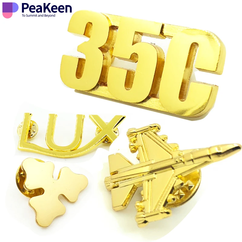 Manufacturer Custom Word Blank Lapel Pins Stainless Steel Butterfly Clutch Letter Brooch Pin