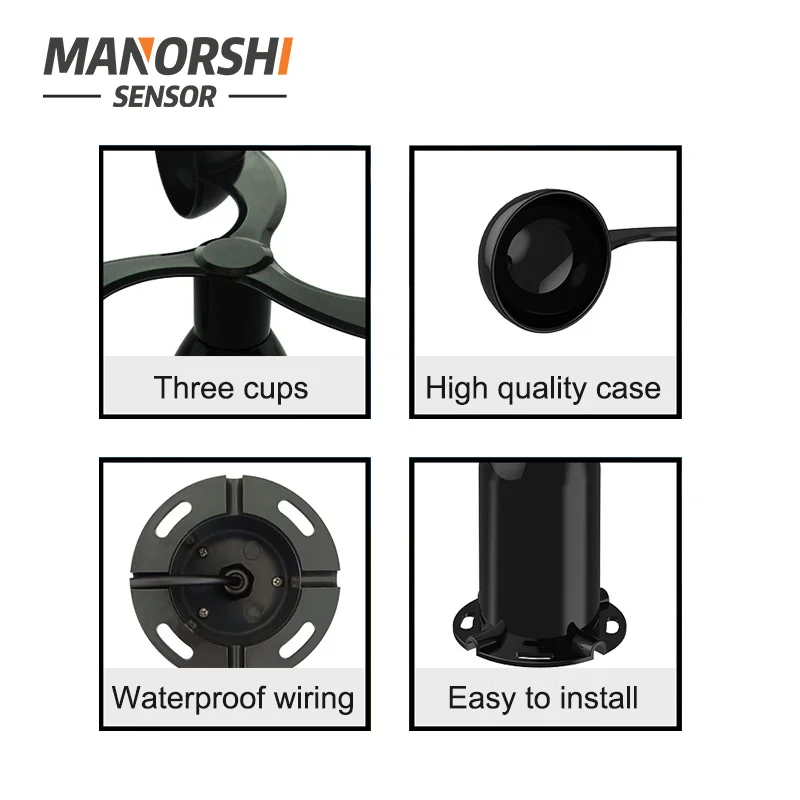 Manorshi new prdouct ultrasonic wind speed & direction sensor for environment monitoring