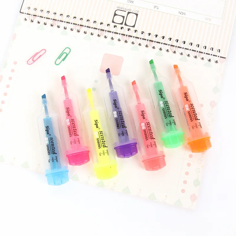 Creative Stationery Color Fragrance Candy Color Fluorescent Student Marking Pen Fluorescent Pen Oil Watercolor Pen