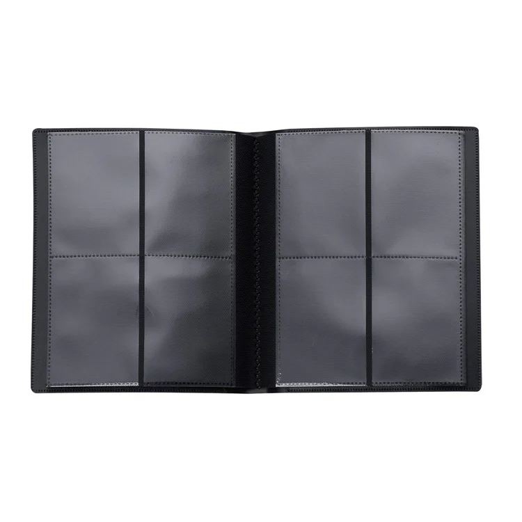 Black 4 Pockets PP Matte Poke Mon Magic Sleeve Trading Card Binder