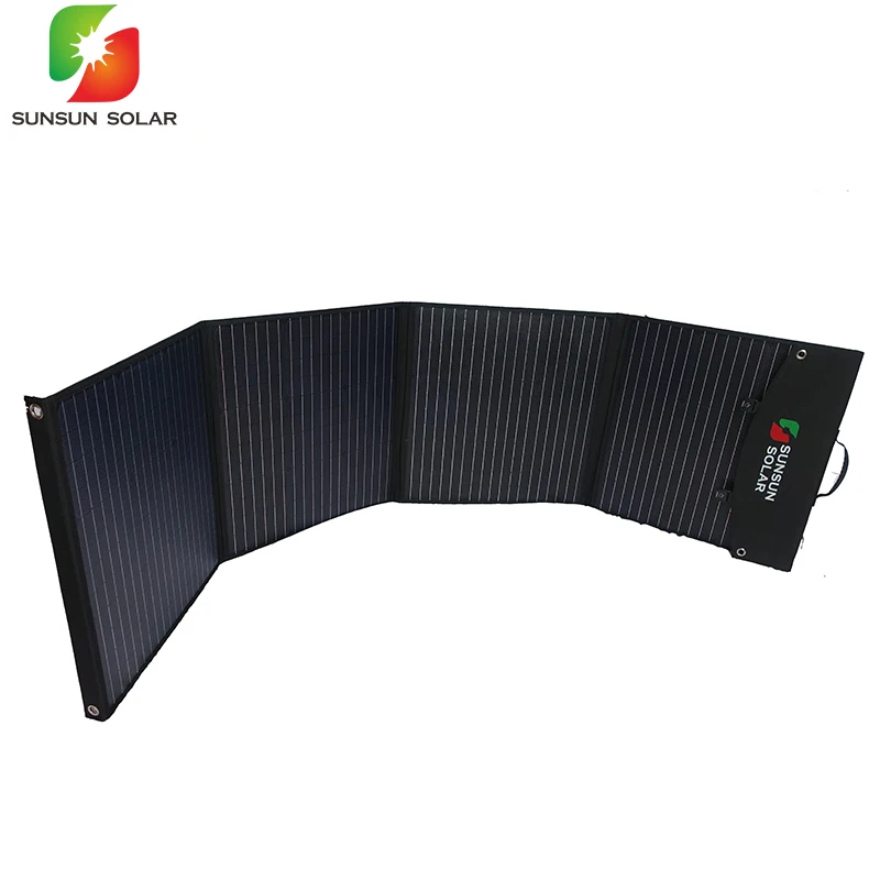 200w 18V Portable Material Solar Power Bank Foldable Solar Panel blanket for Travel Camping