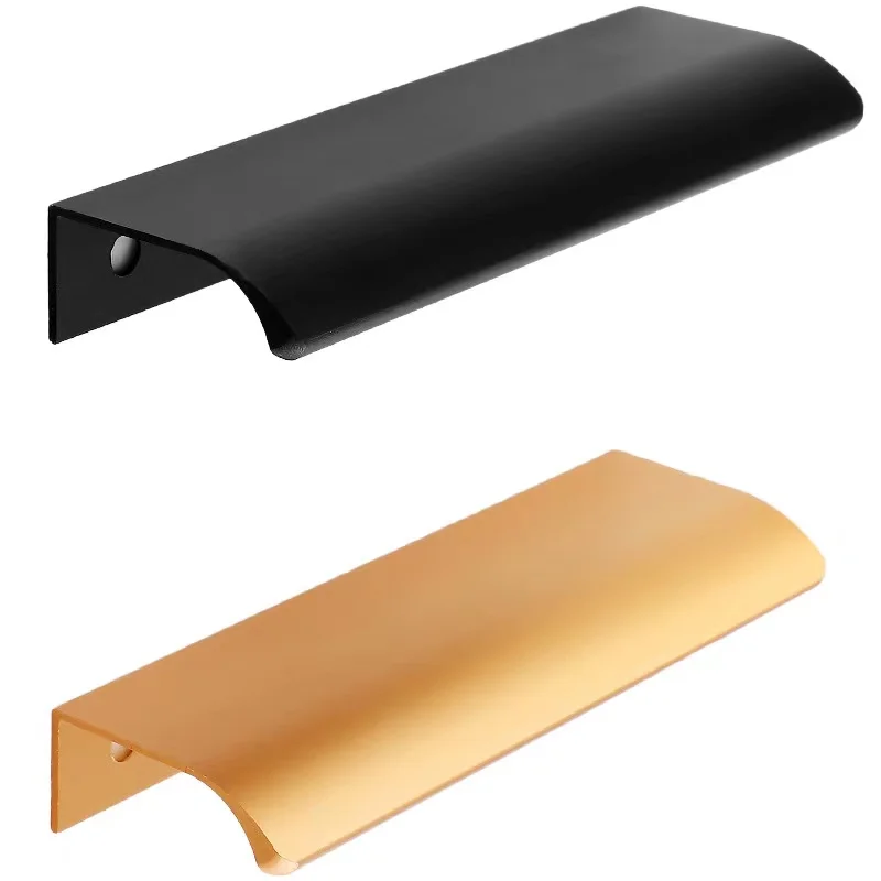 Aluminum Contemporary Drawer Edge Pulls Furniture Hardware Finger Cabinet Handle Furniture Handle & Knob