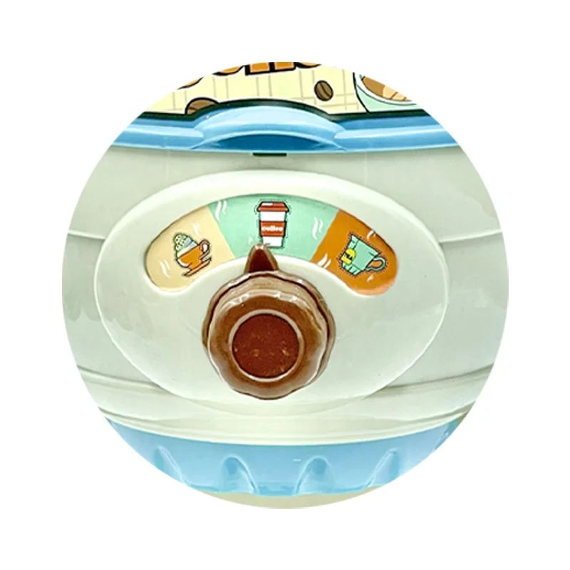 Pretend Play Game Tea Toy Set With Desserts Food Plastic Toy Children Coffee Machine Play House Coffee Toy Set