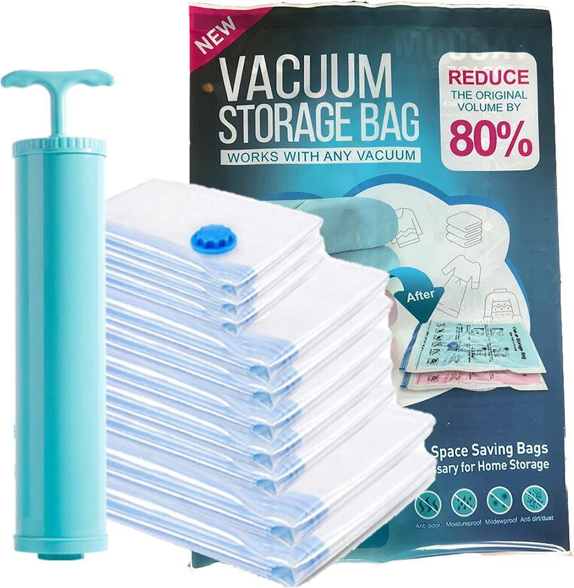 Direct Sales Vacuum Storage Bags 20 Pack Reusable Compression Bags for Travel Vacuum Air Bags for Clothing Packaging