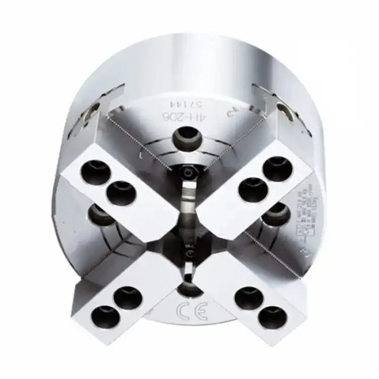 Adjustable High Quality 4 Jaw High Speed Large Thru Hole Chuck Plain Back Hollow Power Chuck For Lathe CNC Machine