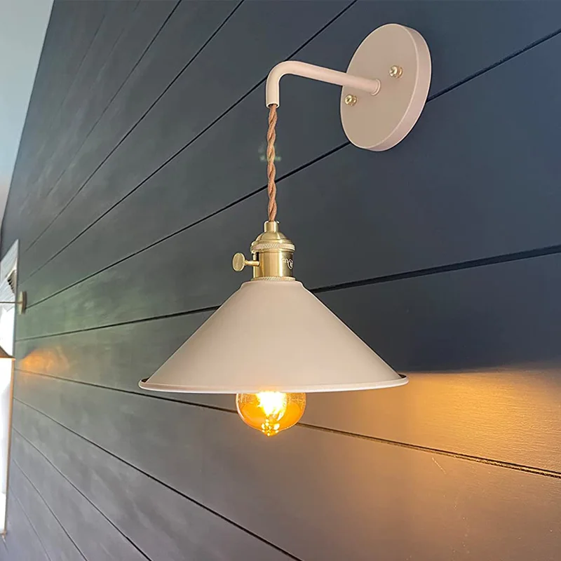 Wall Sconce Lamps Lighting Fixture with on Off Switch,Gray Macaron Wall lamp E26 E27 Edison Copper lamp Holder