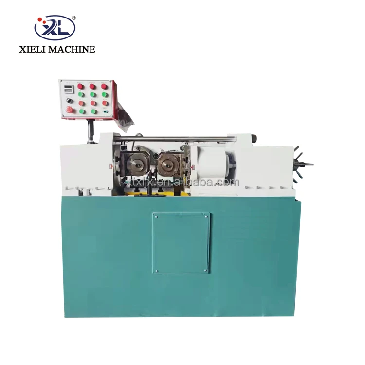 Hydraulic nut bolt making rebar thread rolling machine