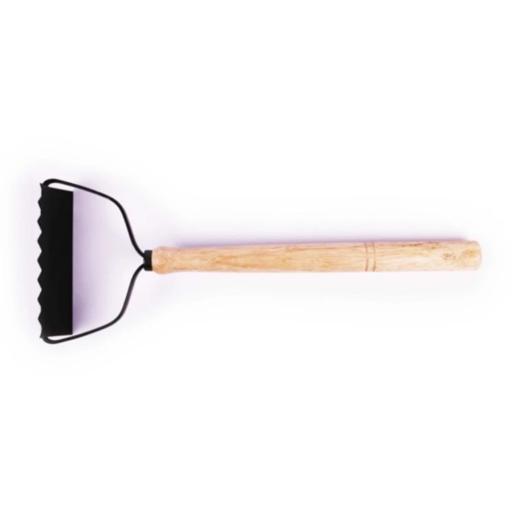 Energy Saving Heavy Duty Drop Forged   wooden handle OEM   Hedge weeding Triangle blade  harvesting rake