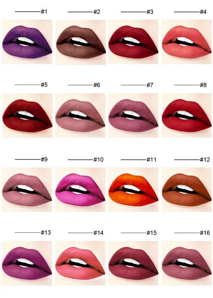 Частная марка вашего логотипа, водонепроницаемая матовая антипригарная чашка Матовая жидкая губная помада