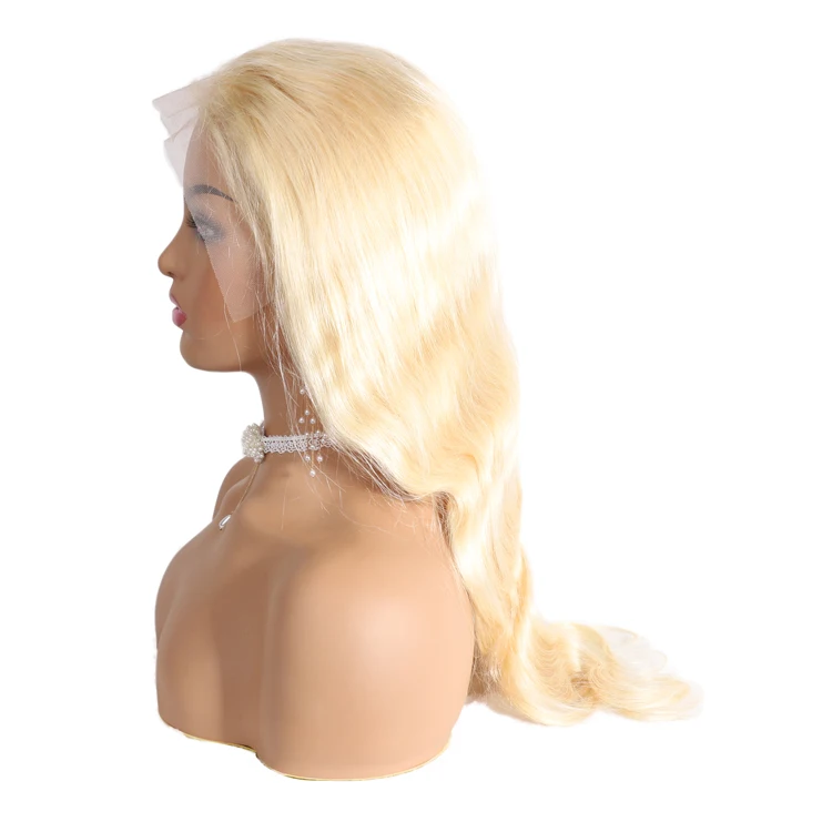 Top Quality Transparent Blonde 26 Inch Human Hair Lace Front Wig,Afro Hair French Braid Wig,Light Curly Blonde Human Hair Wig