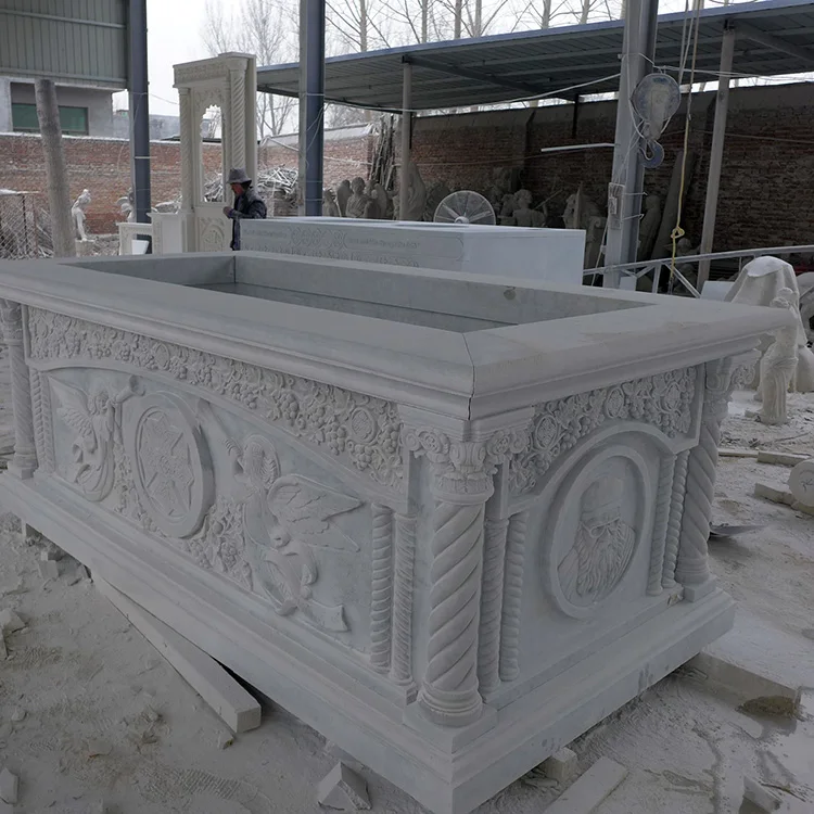 Factory wholesale Customizable exquisite Marble hand carved relief natural stone church altar
