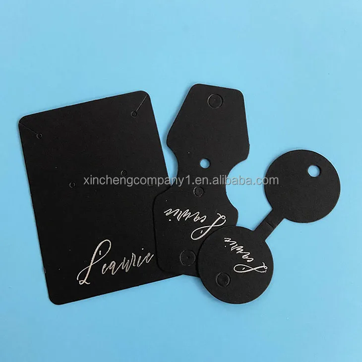 Earring packaging card holder punch 2022 factory custom earring display card print logo jewelry display cards