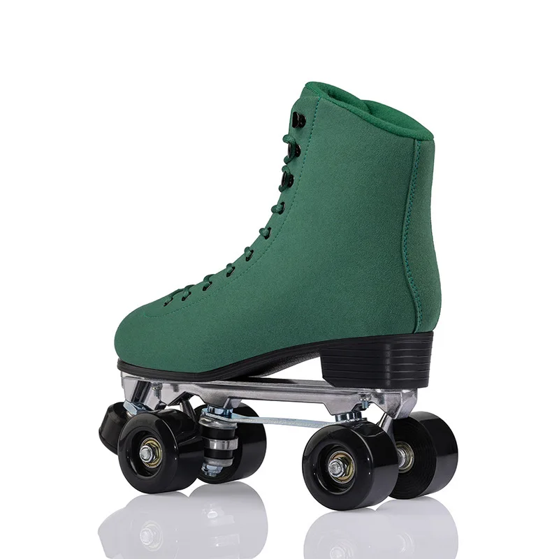 Rental Adult Breathable  PU Wheel Double Row Quad Roller Fashion Skates