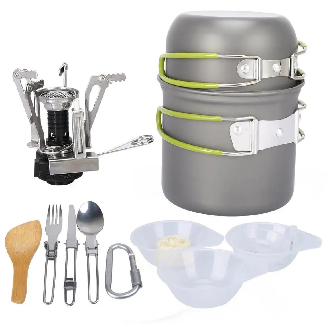 Hot  product outdoor portable camping pot set for 1-2 people picnic cookware