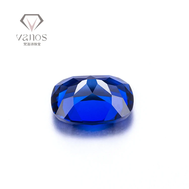 Loose Gemstone Stones Cushion Sapphire Cushion Blue Lab Grown Sapphire in Chinese Environmental Friendly Sapphire
