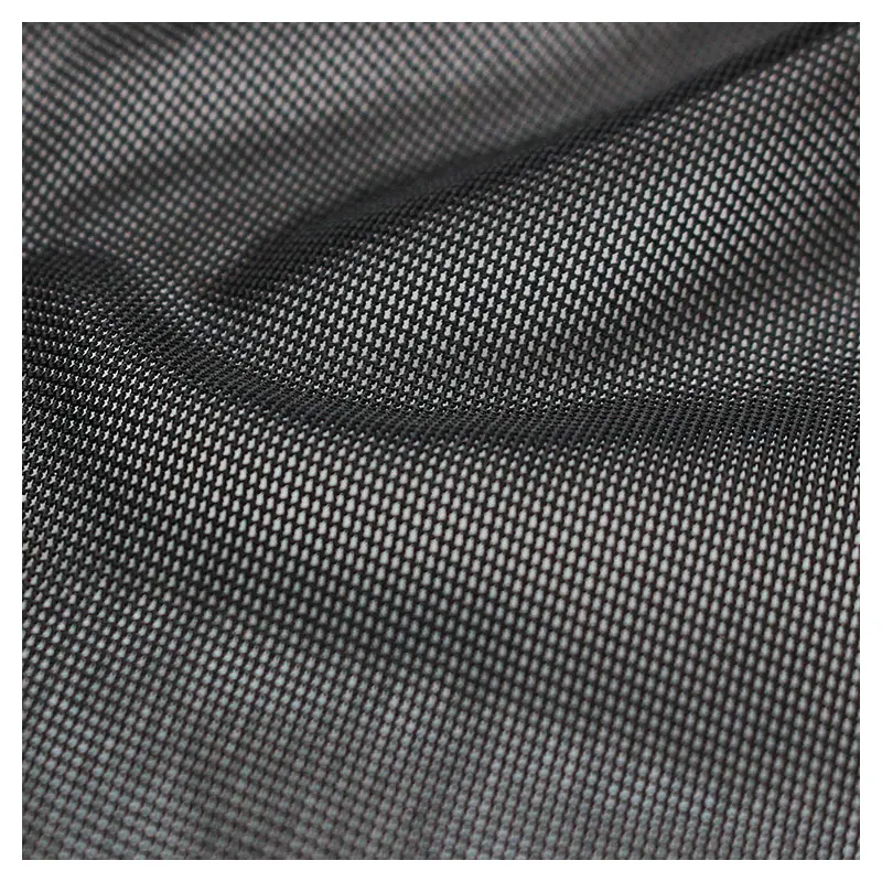 Guaranteed Stretch Tear Resistant Black Knit Mesh Polyester Spandex Fabric For Dress