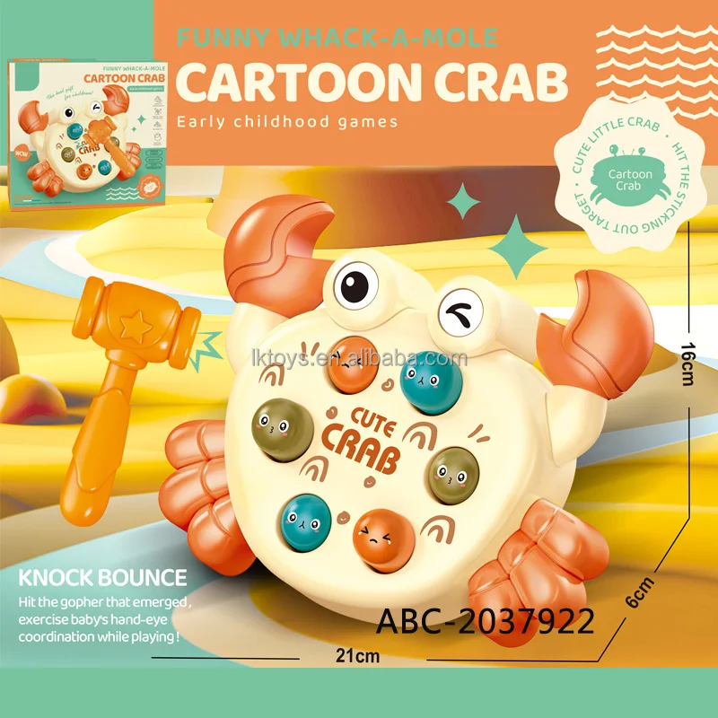 Lucky Toys Whack A Mole Game Toy Interactive Educational Pounding Toys with Music Learning Educational Gift Whack Mole Game