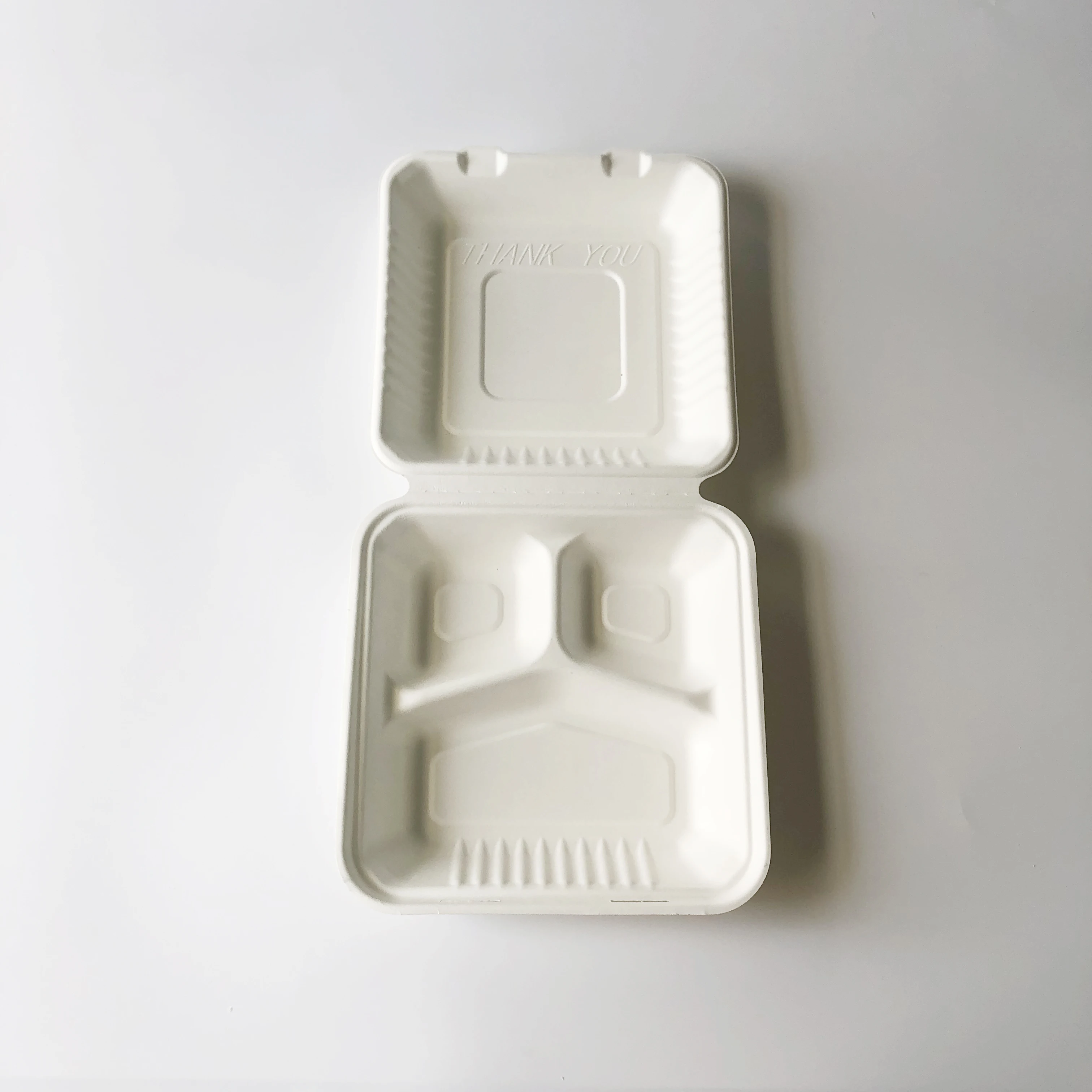 9x9x3 дюймов Bagasse 3-compt раскладушка лоток