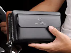 Высококачественные мужские кошельки, модная сумка-портмоне в Корейском стиле, деловой клатч, вместительные кошельки на молнии для подарка