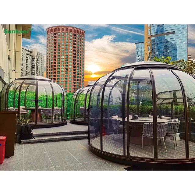 Top aluminum factory price domes geodesic houses Pc Polycarbonate Dome House tiny dome home monolithic homes for sale
