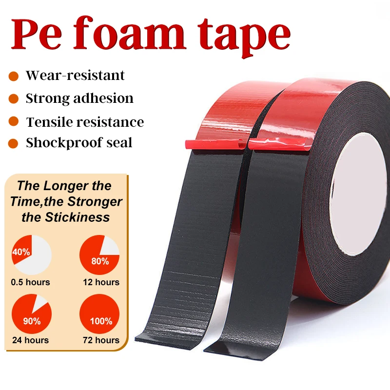 double tape foam pe High Bonding Adhesive Double Sided PE Foam Tape Double Sided PE Foam Tape High Strength For Hardware Fitting
