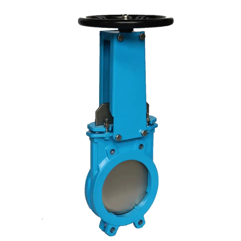 SK industry Cast steel  10inch EPDM Soft Sealing WCB Handle wheel  Lug Flange Knife type Gate Valve for slurry