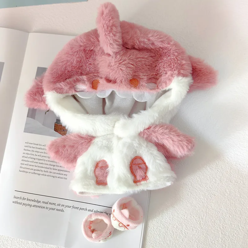 Wholesale Shark Hoodie 20cm Cotton Doll Anime Peripheral Baby Clothes Attributeless Doll Replacement