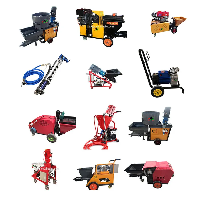 220V Electric Cement Sprayer Machine with Reliable Motor for Construction Sites 30m Maximum Horizontal Conveying Distance