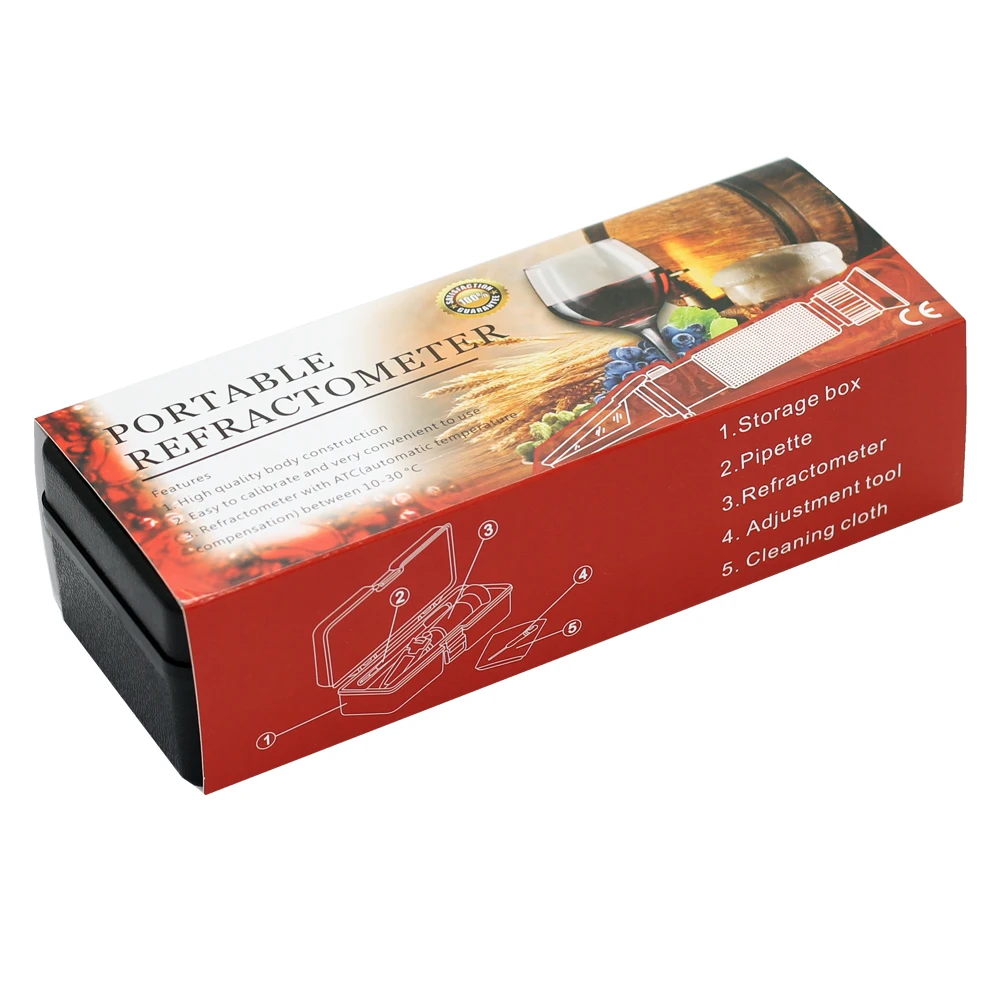 RHB-32S Wine Refractometer Handheld sugar Refractoemter Auto Digital Oechsle Babo Brix Refractometer