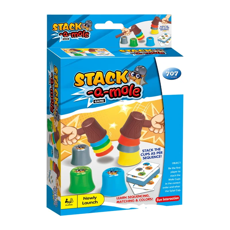 BGL Newly Launch Happy Whack Mole Board Stack a Mode Game Toys Early Education for