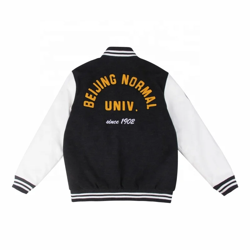 Вышитый Пользовательский логотип OEM кожаный рукав Бейсбол Letterman Varsity куртка зимнее уличное Пальто Спортивные куртки большого размера для мужчин