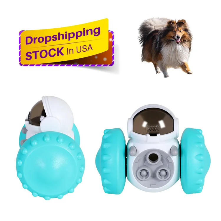 Dropshipping Dog Treat Dispensing Puzzle Rolling Feeder Toy Automatic Puppy Slow Feeder Toy Improves Digestion