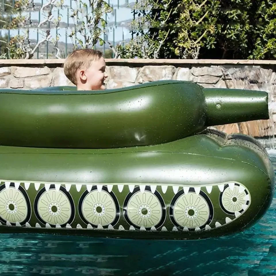 Summer Pool Party Water Gun Inflatable Swimming Ring Child Adult Bed Toys Tank Cannon Funny