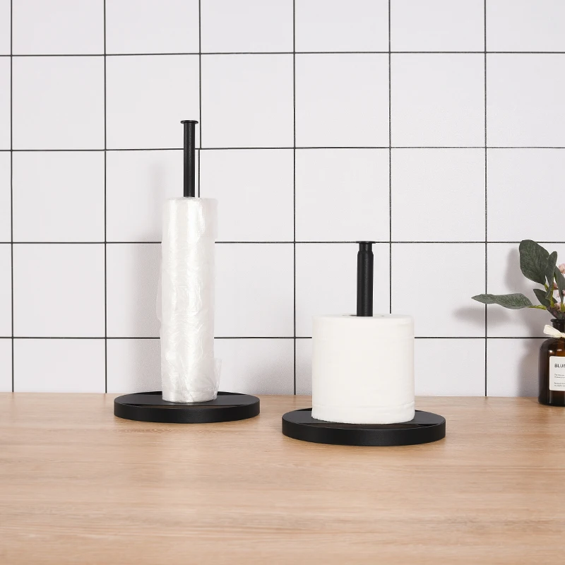 Free-Standing Expandable 6.5-13.8 Inch Kitchen Countertop Paper Towel Roll Holders Rack