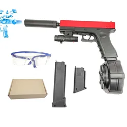 Splatter Ball Gel Blaster JM-X2 Glock Pistos Gun Automatic Manual Model Airsoft Weapon With Water Beads and Goggles
