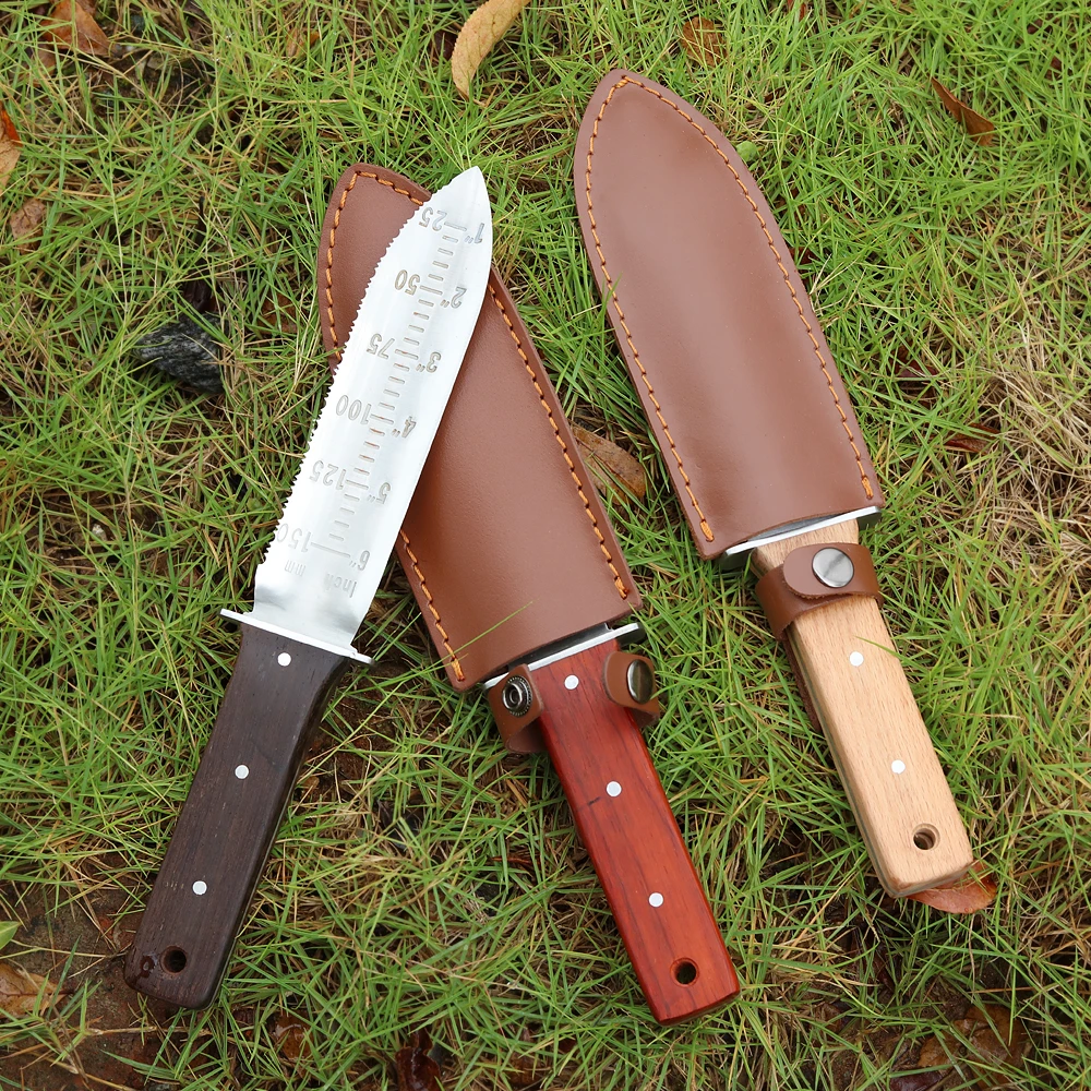 High quality popular japanese wengue handle japanese garden knife hori hori digging knives